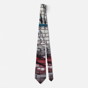 Asian Girl Graffiti Neck Tie
