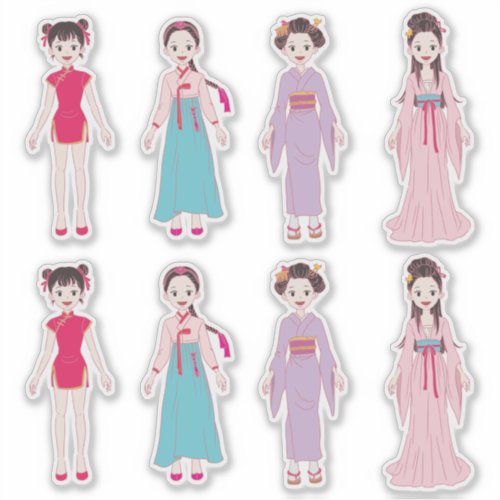 Asian Girls Sticker