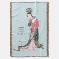 Asian Goddess Aqua Throw