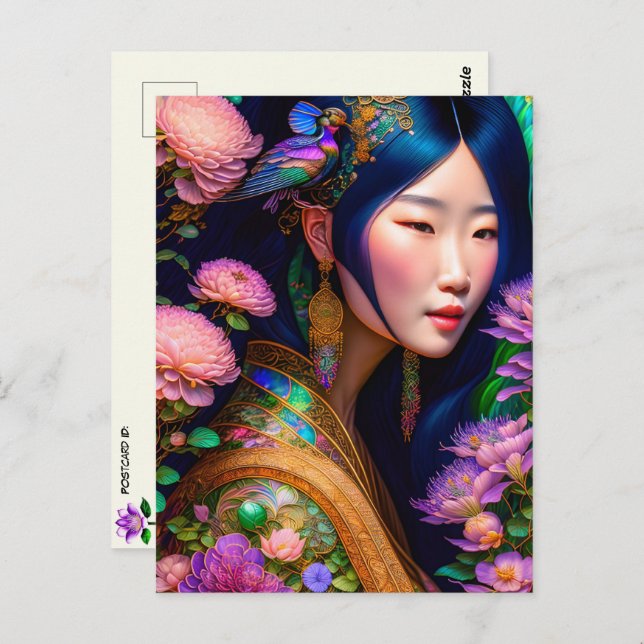 Asian Goddess, Postcrossing Postcard (Front/Back)