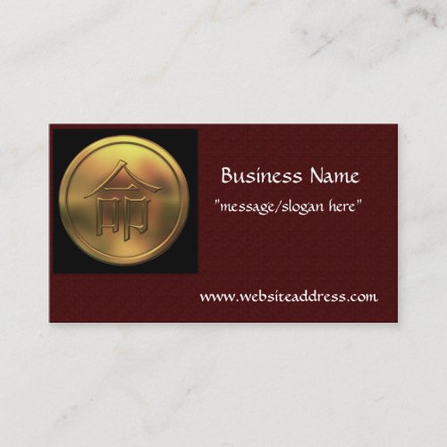 Asian Gold Coin Destiny Business Cards