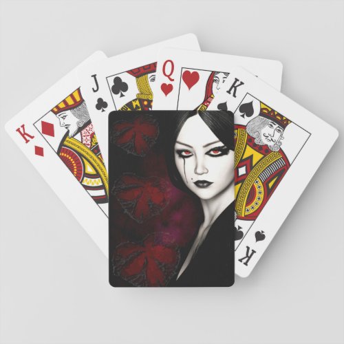 Asian gothic poker cards