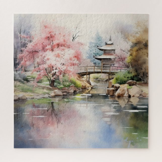 Asian Graden Spring Jigsaw Puzzle (Vertical)