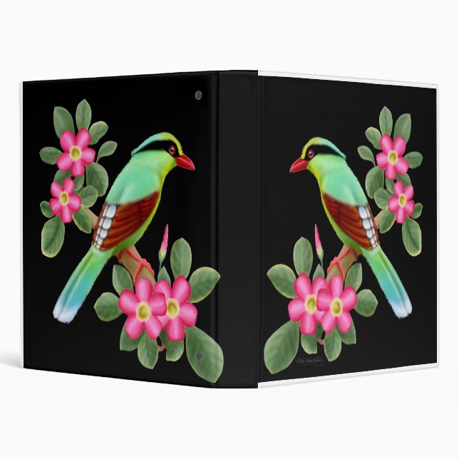 Asian Green Magpie Avery Binder (Background)