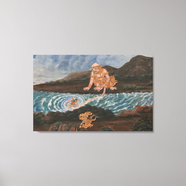 Asian history wrapped canvas print (Front)