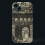 Asian Imperial Temple in Black & White iPhone 13 Case<br><div class="desc">Visitors gather in front of this Asian imperial temple,  ready to enter. The stunning print is done in black and white,  giving the whole piece an ancient look that mimics the time it is depicting. Put this on your wall today and enjoy!</div>