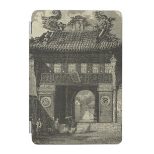 Asian Imperial Temple in Black & White iPad Mini Cover