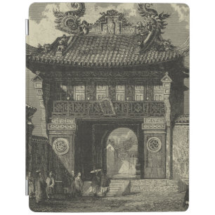 Asian Imperial Temple in Black & White iPad Smart Cover