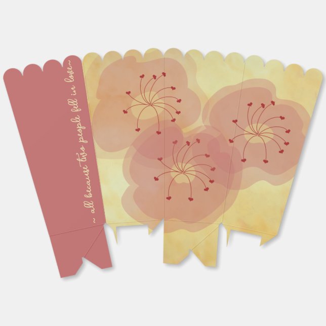 Asian Influence Lining Favor Boxes (Unfolded)