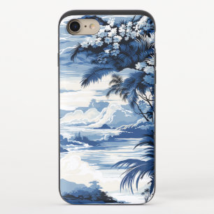 Asian Ink Wave with Flowering Trees iPhone 8/7 Slider Case
