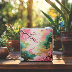 Asian-Inspired Cherry Blossom Pattern Ceramic Tile