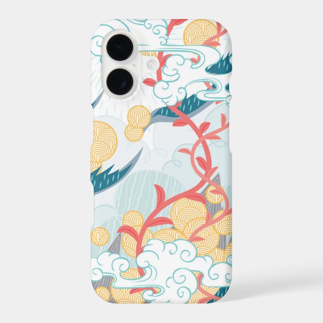 Asian Inspired Nature Pattern Iphone Case (Back)