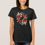 Asian inspired stylized goldfish design T-Shirt