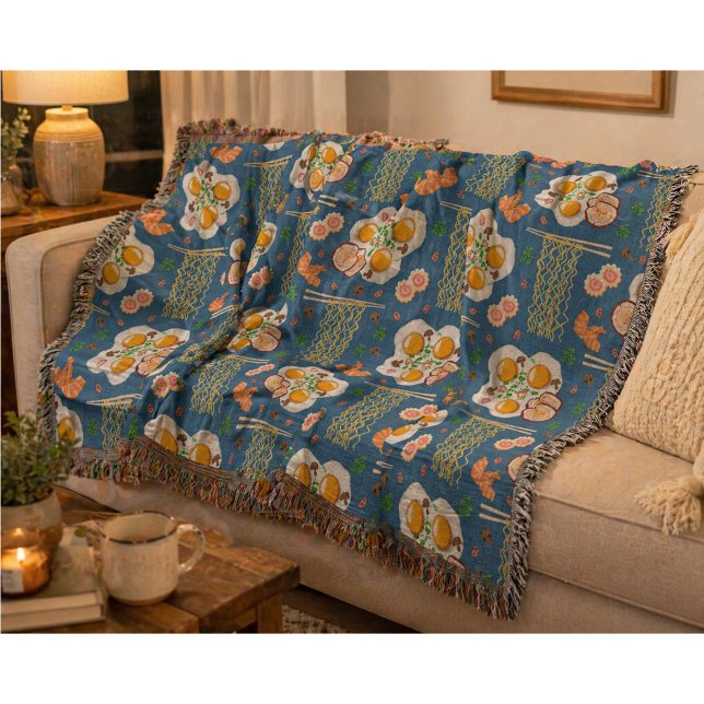 Asian-Inspired Throw Blanket with Noodles (Creator Uploaded)