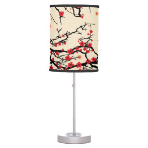Asian/Japanese Sakura Plum Blossom Bedside Lamp
