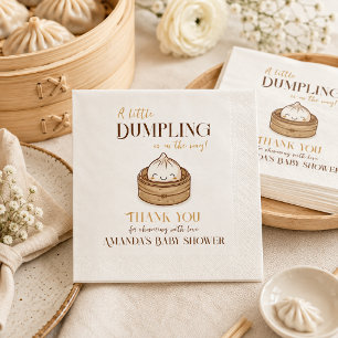 Asian Kawaii Dim Sum Little Dumpling Baby Shower Napkins