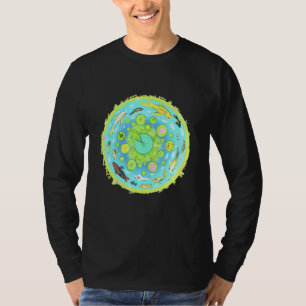 Asian Koi Blue Pond Goldfish Carp Freshwater Plant T-Shirt
