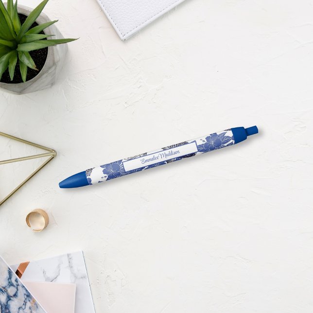 Asian Koi Fish Blue White Chinoiserie  Pen (Creator Uploaded)