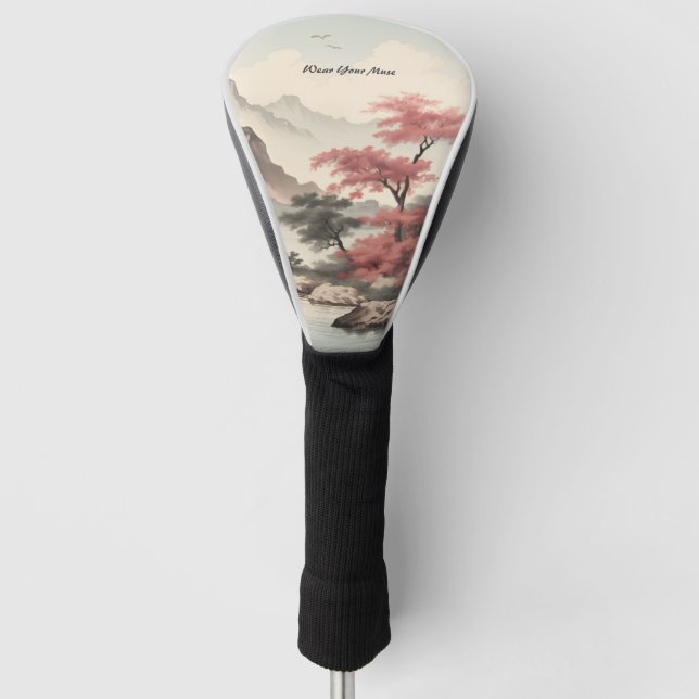 Asian Landscape Beauty Golf Head Cover (Front)