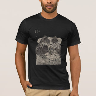 asian landscape charcoal drawing T-Shirt