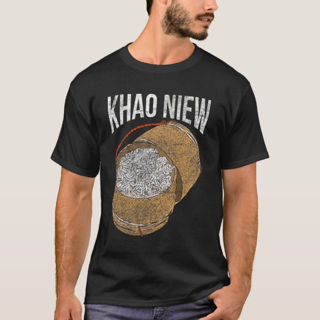 Asian Laos Thai Food Khao Niew Sticky Rice T-Shirt (Front)