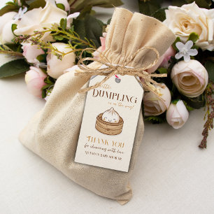 Asian Little Dumpling Kawaii Baby Shower Gift Tags