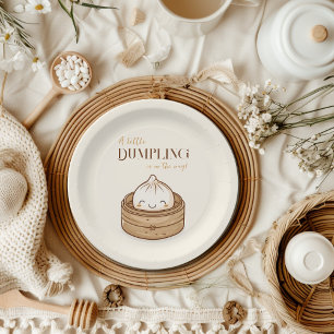Asian Little Dumpling Kawaii Baby Shower Paper Plates