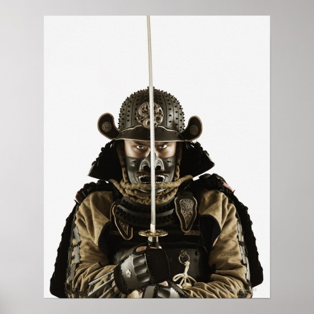 Asian man wearing samurai armor poster (Front)