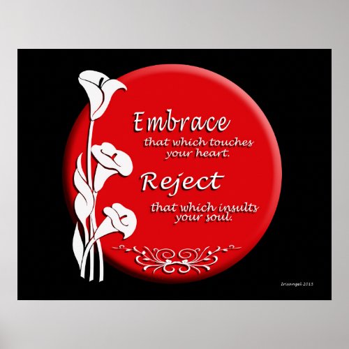 Asian motif Rising sun inspirational message Poster