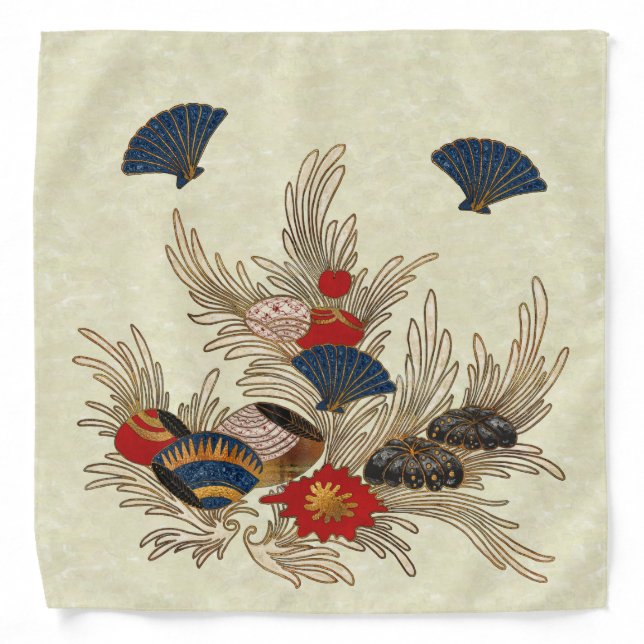 Asian Ocean Deco Bandana (Front)