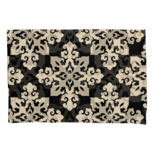 Asian Ornamental Motive Geometric Pattern Pillow Case