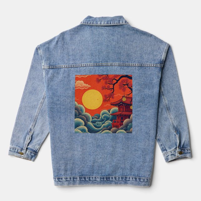 Asian Pacific Inspired Denim Jacket (Back)