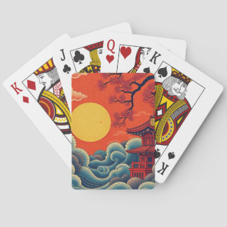 Asian Pacific Inspired Denim Jacket Poker Cards
