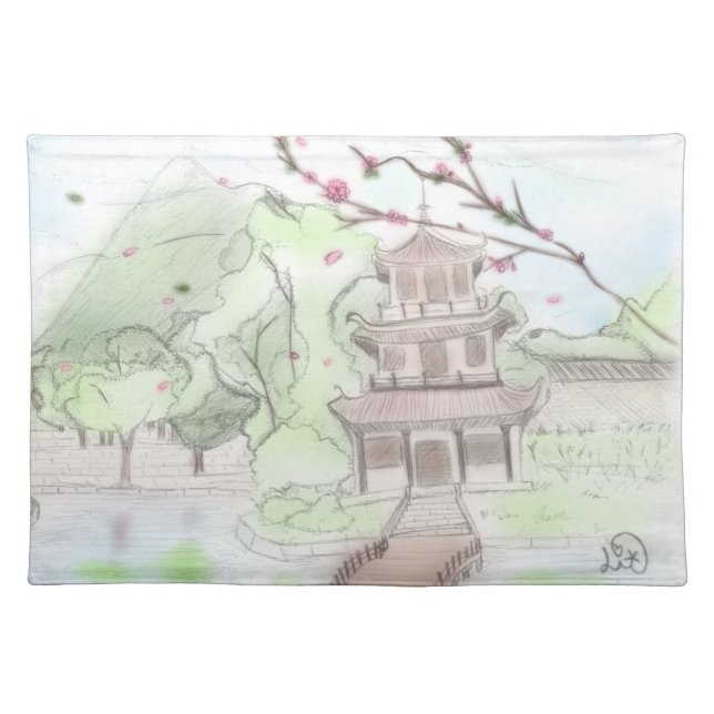 Asian Pagoda Placemat (Front)