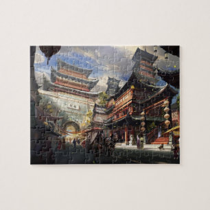 asian pagoda street puzzle