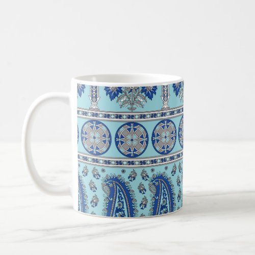 Asian Paisley Border Traditional Design Coffee Mug