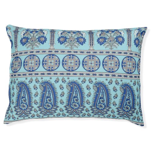 Asian Paisley Border Traditional Design Pet Bed