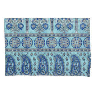 Asian Paisley Border: Traditional Design. Pillow Case