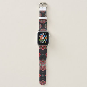 Asian paisley elements, boho vintage pattern. apple watch band
