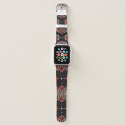 Asian paisley elements boho vintage pattern apple watch band