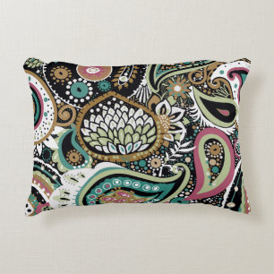 Asian paisley: modern seamless design. accent pillow