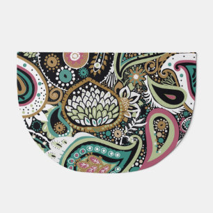 Asian paisley: modern seamless design. doormat