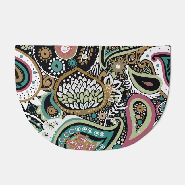 Asian paisley: modern seamless design. doormat (Front)