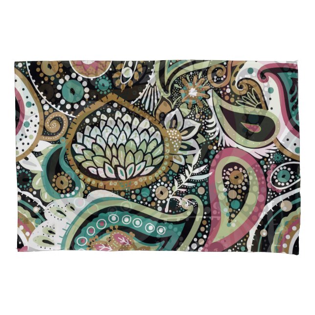 Asian paisley: modern seamless design. pillow case (Front)
