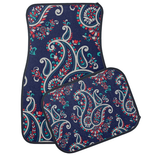 Asian Paisley: Traditional Seamless Design. Car Floor Mat (Set)