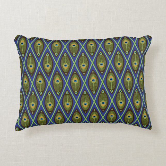 Asian pattern accent pillow (Front)