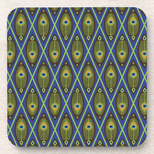 Asian pattern beverage coaster (Front)