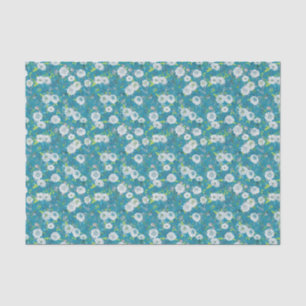 Asian Pattern Blue Green Tissue Paper