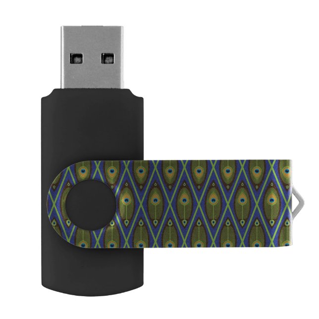 Asian pattern flash drive (Opened)