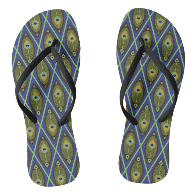 Asian pattern flip flops (Footbed)